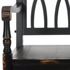 Banc d'appoint Benjamin Wood - Finition ultra-brillante, 2 places