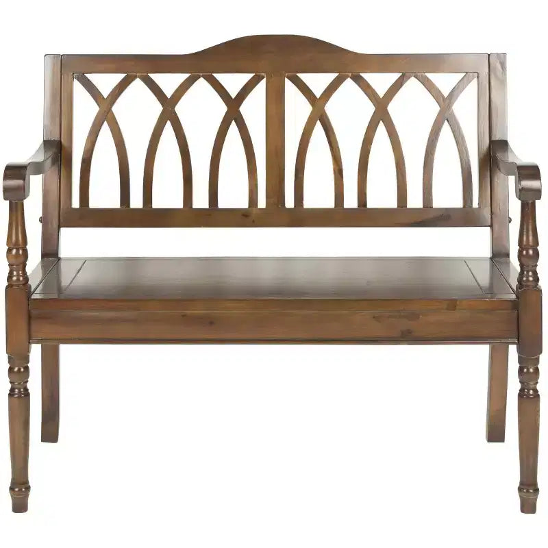 Banc d'appoint Benjamin Wood - Finition ultra-brillante, 2 places