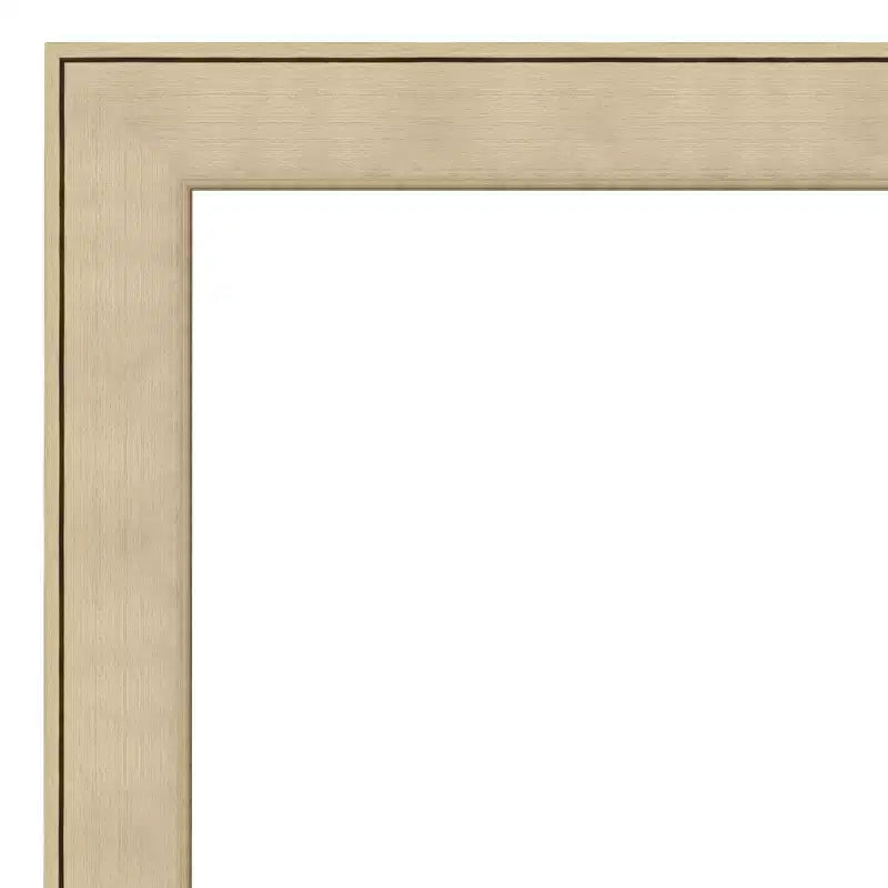 Miroir mural biseauté encadré, couleur miel et argent classique