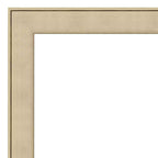 Miroir mural biseauté encadré, couleur miel et argent classique