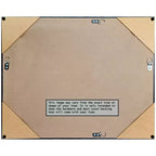 Miroir mural biseauté encadré, couleur miel et argent classique