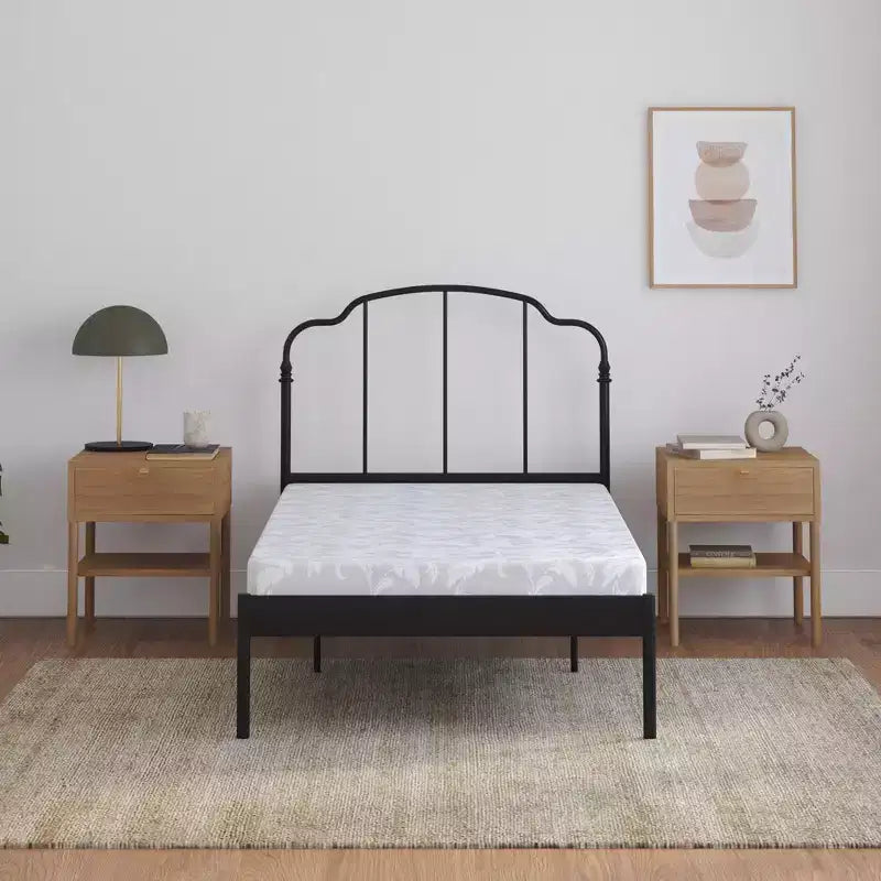 Matelas jumeau de 5 pouces en polyester ferme avec housse jacquard