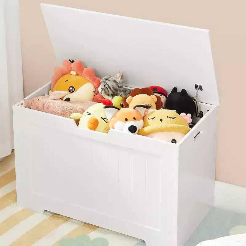 Banc de rangement style ferme de 75,9 cm de large avec 2 charnières de sécurité, banc à chaussures d'entrée pour l'organisation de la maison