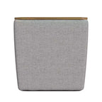 Pouf de rangement carré avec plateau en bois - 48 cm