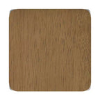 Pouf de rangement carré avec plateau en bois - 48 cm