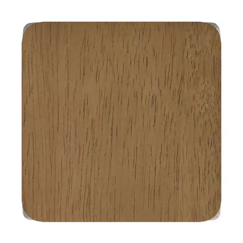 Pouf de rangement carré avec plateau en bois - 48 cm