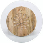 Table basse ronde Flora – Fini naturel et laiton