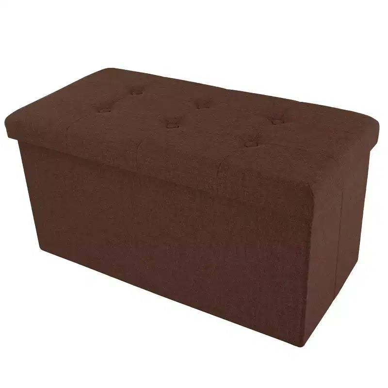 Pouffe de rangement pliable de 30 pouces avec bac amovible
