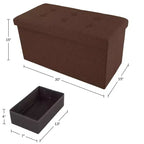 Pouffe de rangement pliable de 30 pouces avec bac amovible