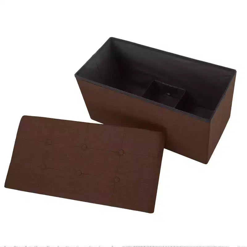 Pouffe de rangement pliable de 30 pouces avec bac amovible