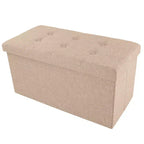 Pouffe de rangement pliable de 30 pouces avec bac amovible