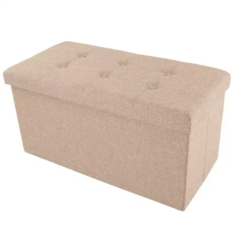 Pouffe de rangement pliable de 30 pouces avec bac amovible
