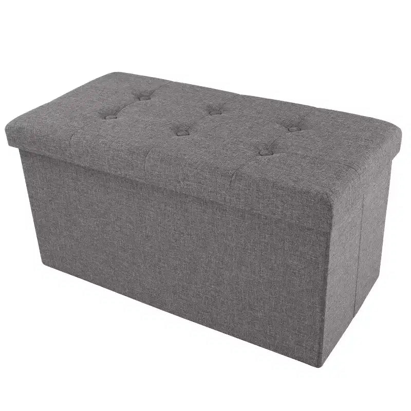 Pouffe de rangement pliable de 30 pouces avec bac amovible