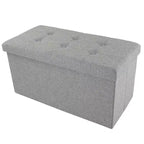 Pouffe de rangement pliable de 30 pouces avec bac amovible