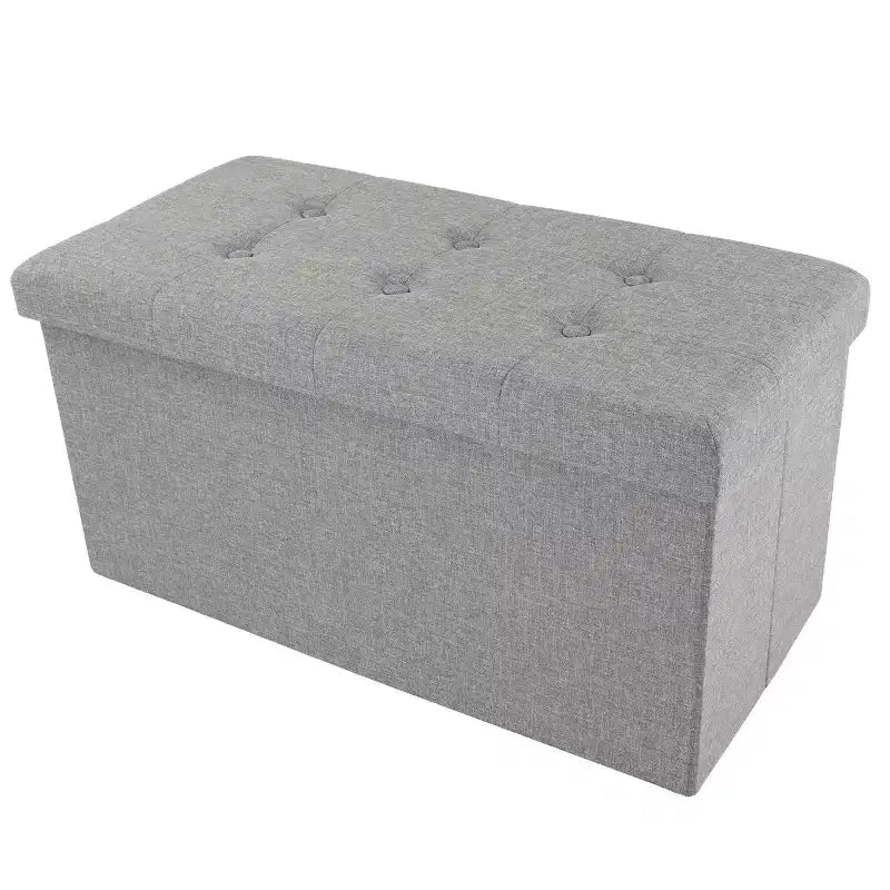 Pouffe de rangement pliable de 30 pouces avec bac amovible