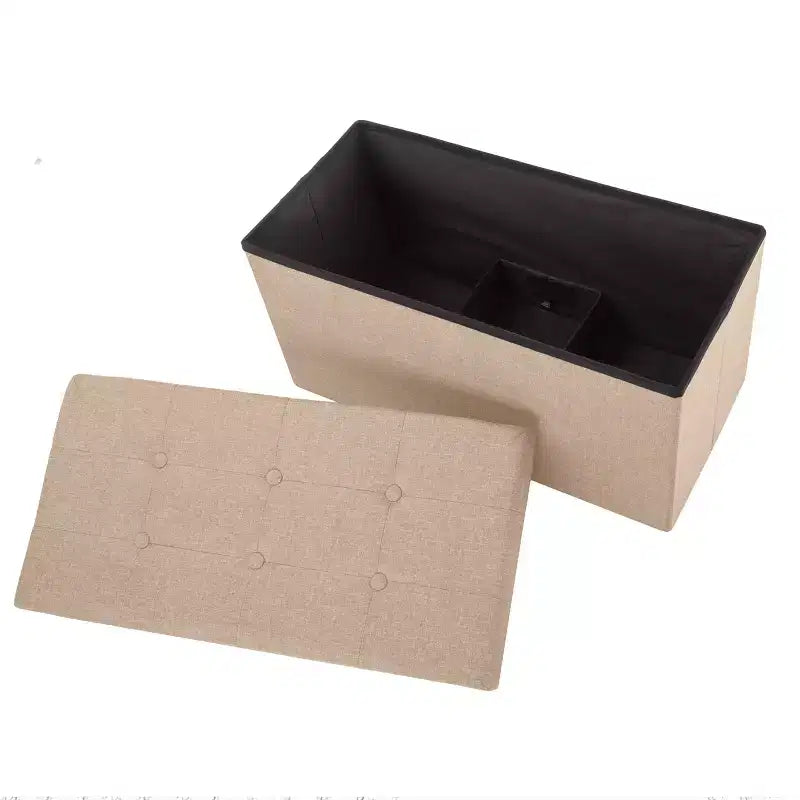 Pouffe de rangement pliable de 30 pouces avec bac amovible